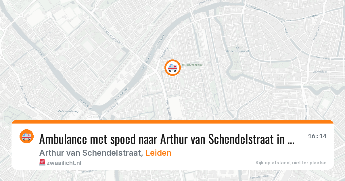 Ambulance met spoed naar Arthur van Schendelstraat in Leiden — 28 jul 2026