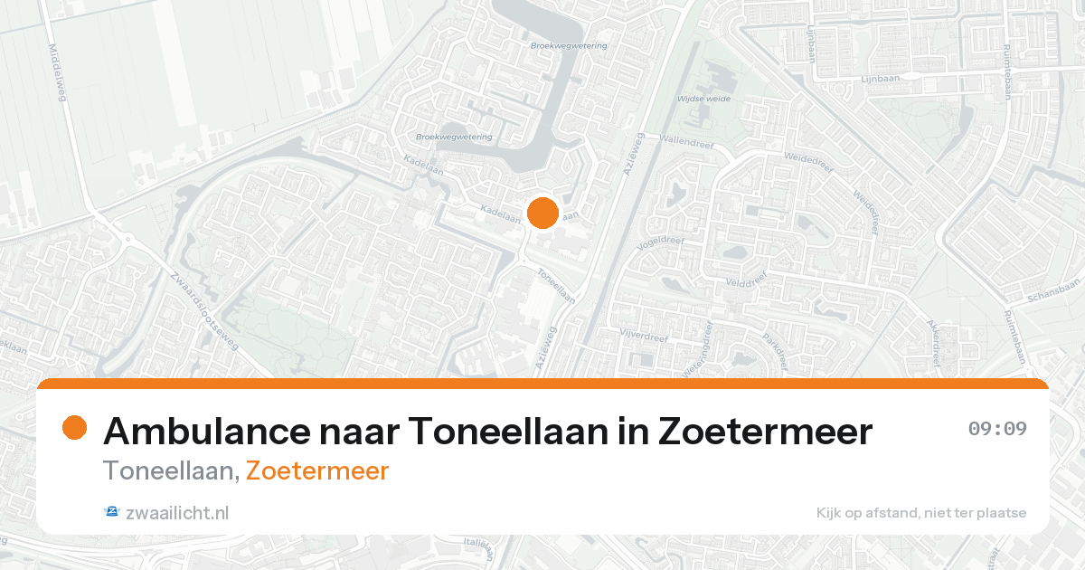 Ambulance naar Toneellaan in Zoetermeer — 21 aug 2026