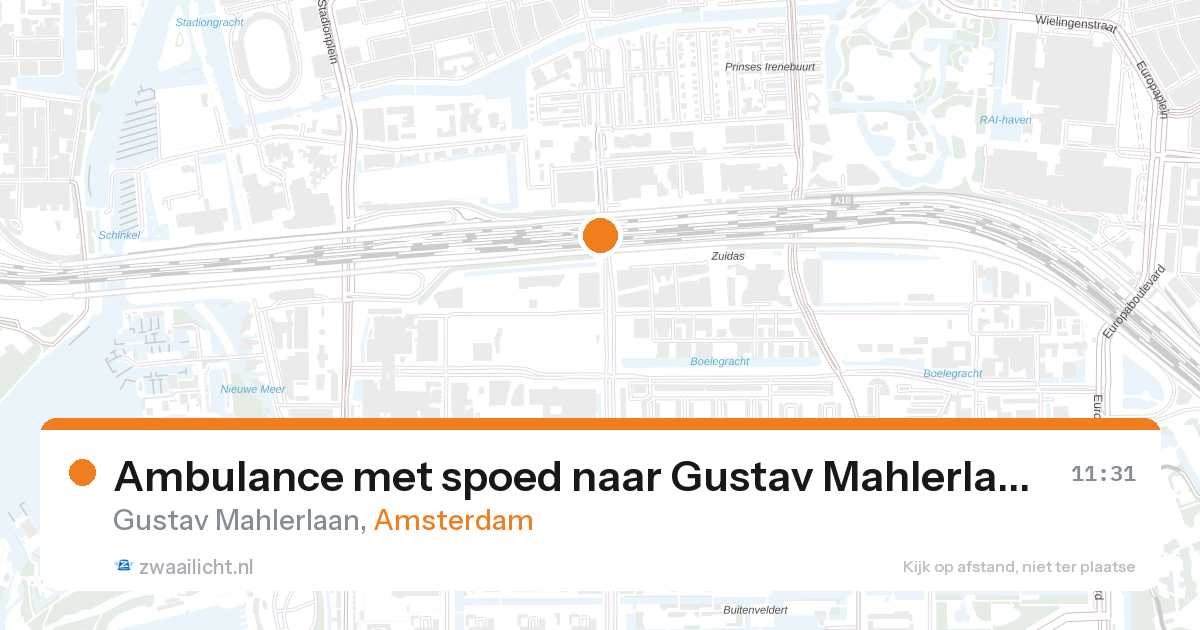 Ambulance met spoed naar Gustav Mahlerlaan in Amsterdam — 27 aug 2026