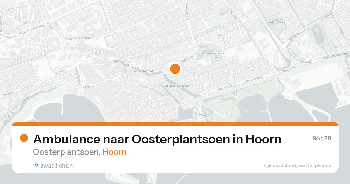 Ambulance naar Oosterplantsoen in Hoorn — 17 aug 2026