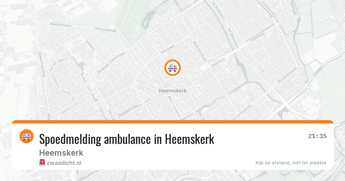 Spoedmelding ambulance in Heemskerk — 9 jun 2026