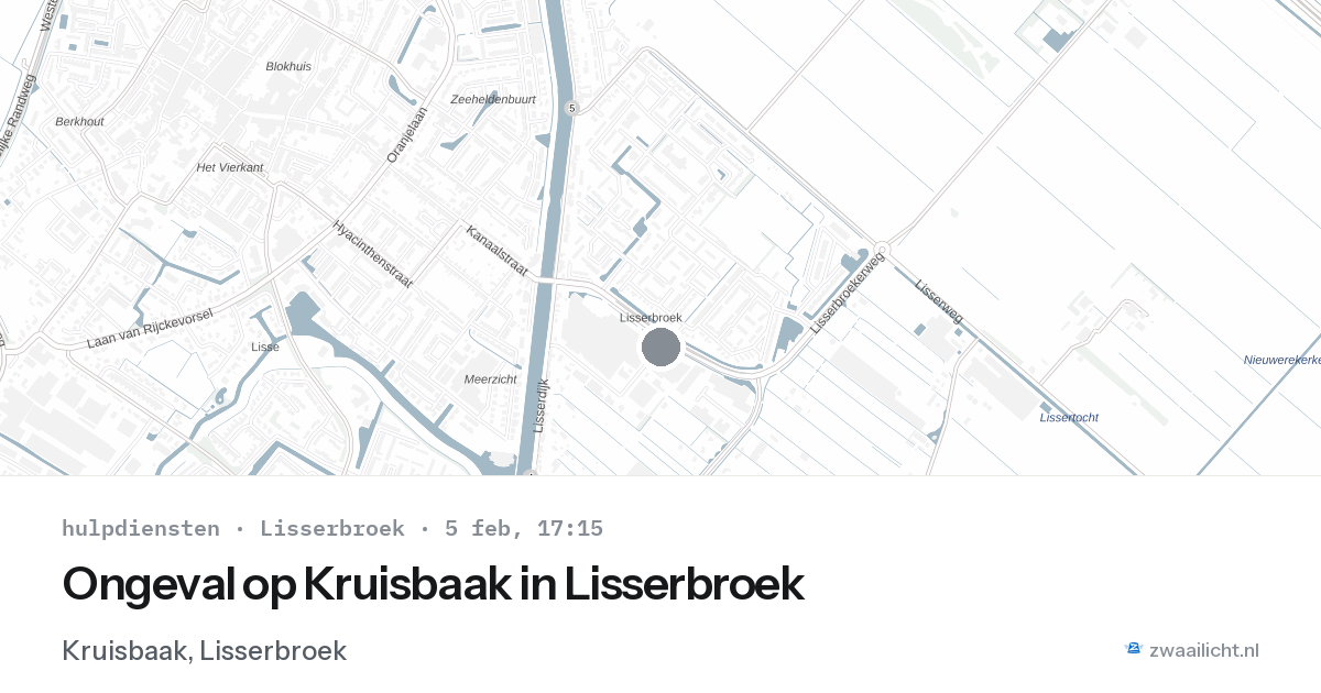 Ongeval op Kruisbaak in Lisserbroek — 5 feb 2026