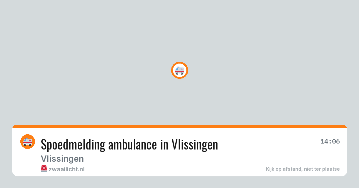 Spoedmelding ambulance in Vlissingen — 12 aug 2026