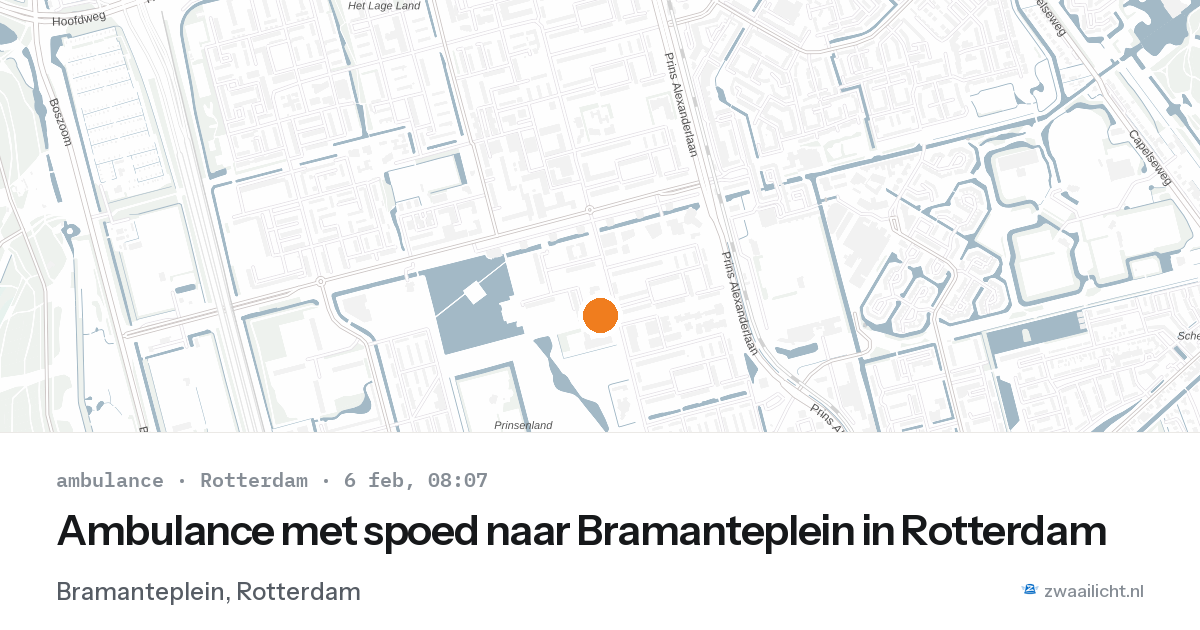 Ambulance met spoed naar Bramanteplein in Rotterdam — 6 feb 2026