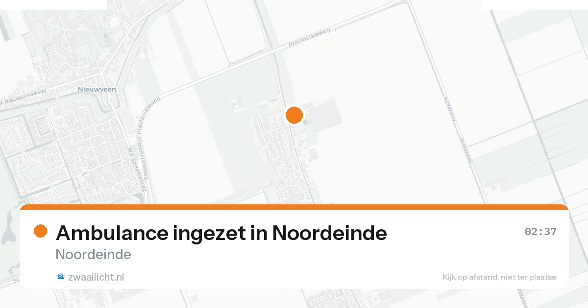 Ambulance ingezet in Noordeinde — 25 mei 2026
