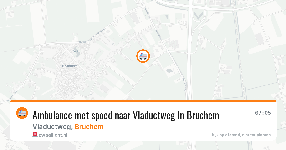 Ambulance met spoed naar Viaductweg in Bruchem — 13 mei 2026