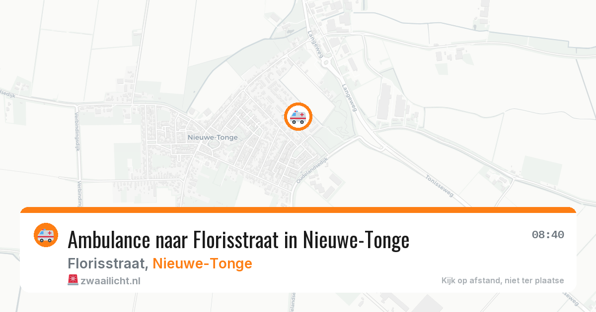 Ambulance naar Florisstraat in Nieuwe-Tonge — 26 mei 2026