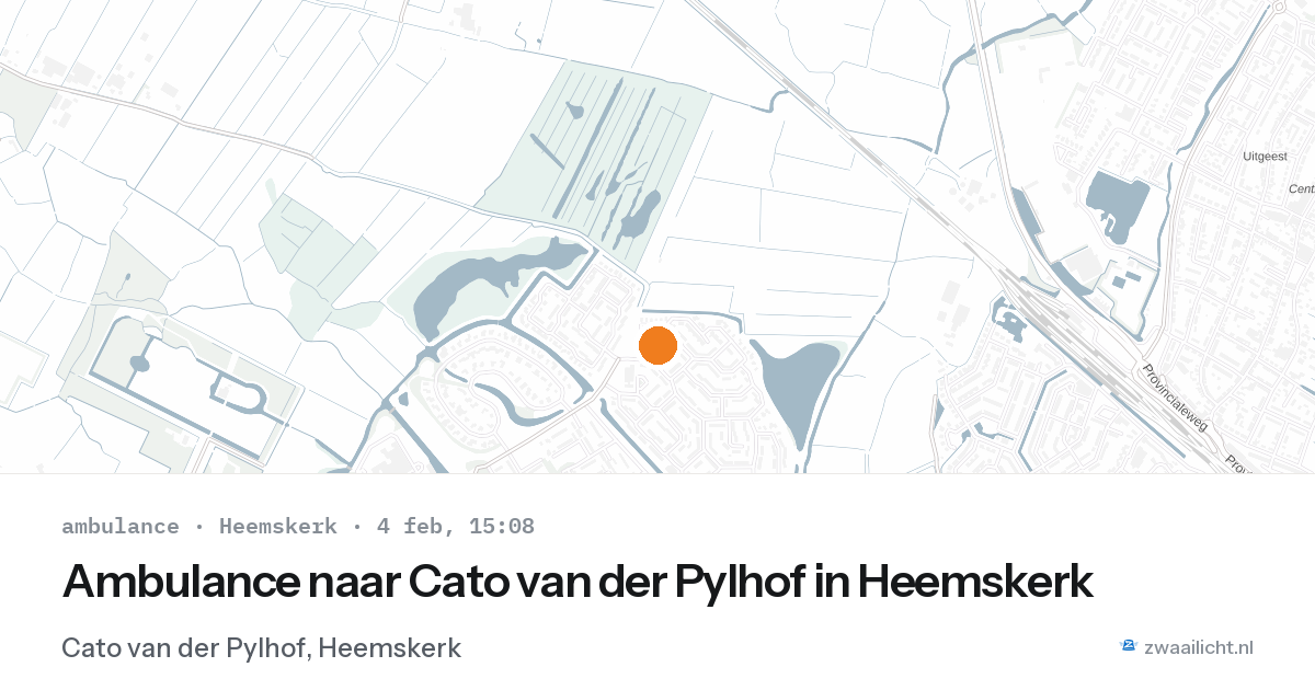 Ambulance naar Cato van der Pylhof in Heemskerk — 4 feb 2026