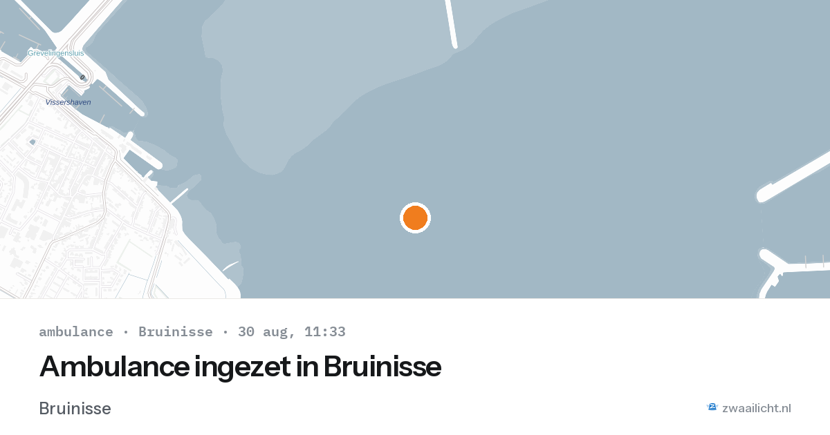Ambulance ingezet in Bruinisse — 30 aug 2026