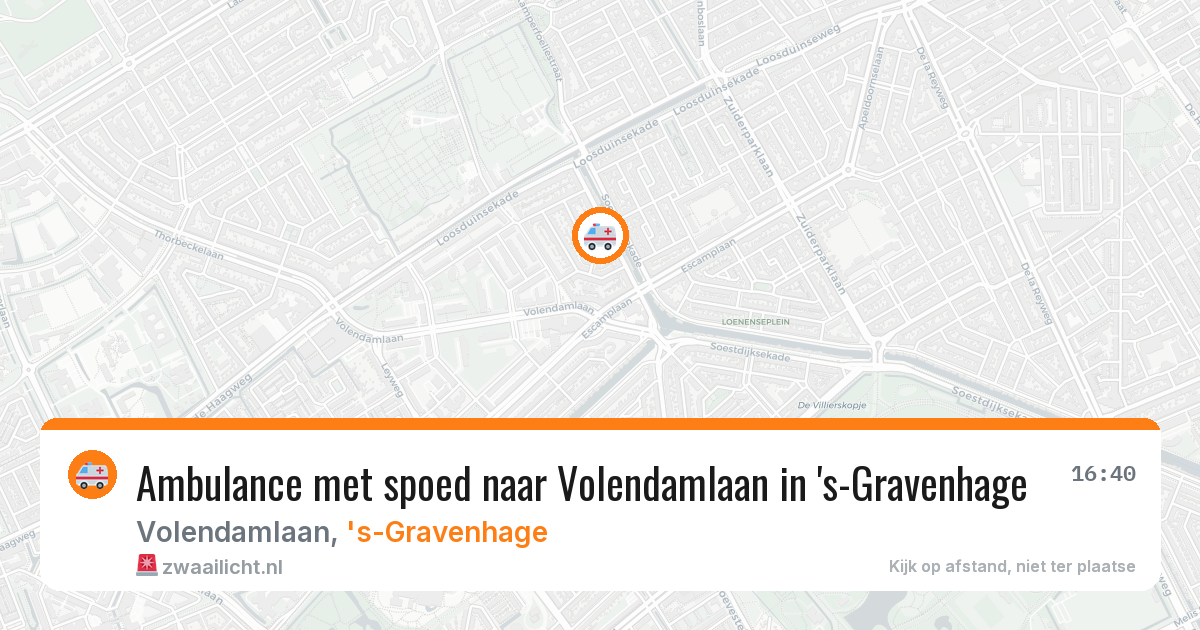 Ambulance met spoed naar Volendamlaan in 's-Gravenhage — 2 apr 2026