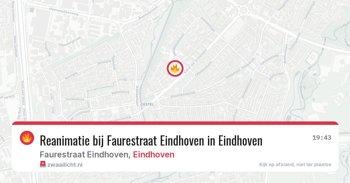 Reanimatie bij Faurestraat Eindhoven in Eindhoven — 10 feb 2026