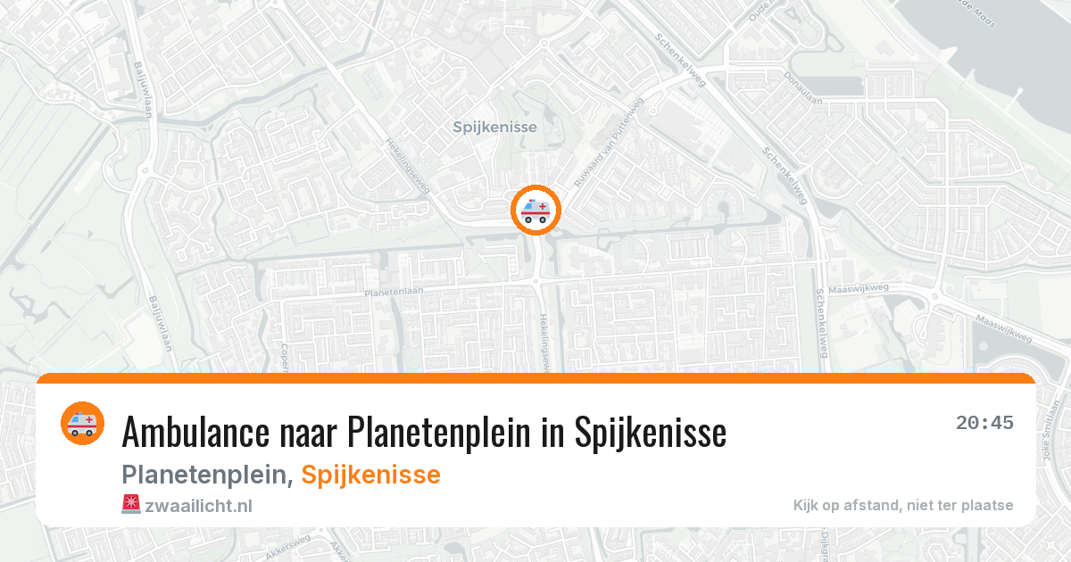 Ambulance naar Planetenplein in Spijkenisse — 20 apr 2026