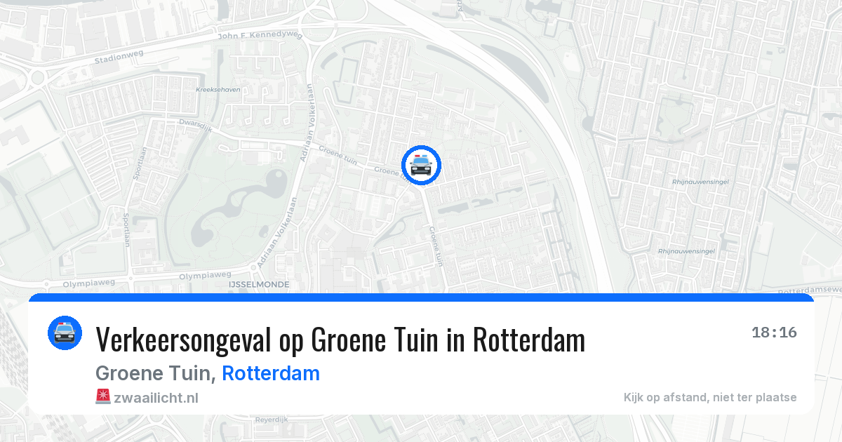 Verkeersongeval op Groene Tuin in Rotterdam — 5 mei 2026