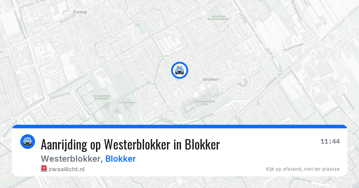 Aanrijding op Westerblokker in Blokker — 26 apr 2026