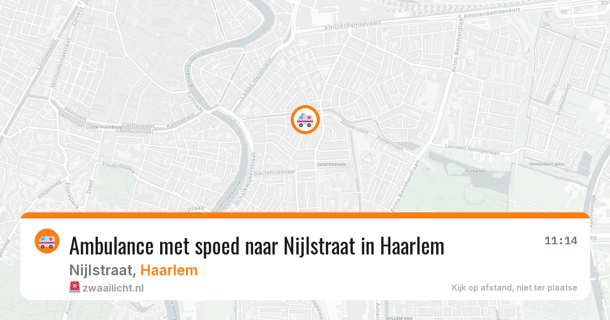 Ambulance met spoed naar Nijlstraat in Haarlem — 27 jun 2026