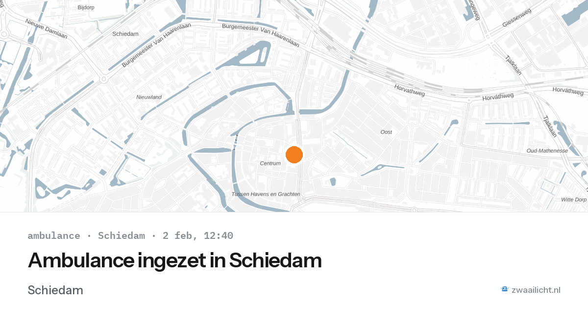Ambulance ingezet in Schiedam — 2 feb 2026