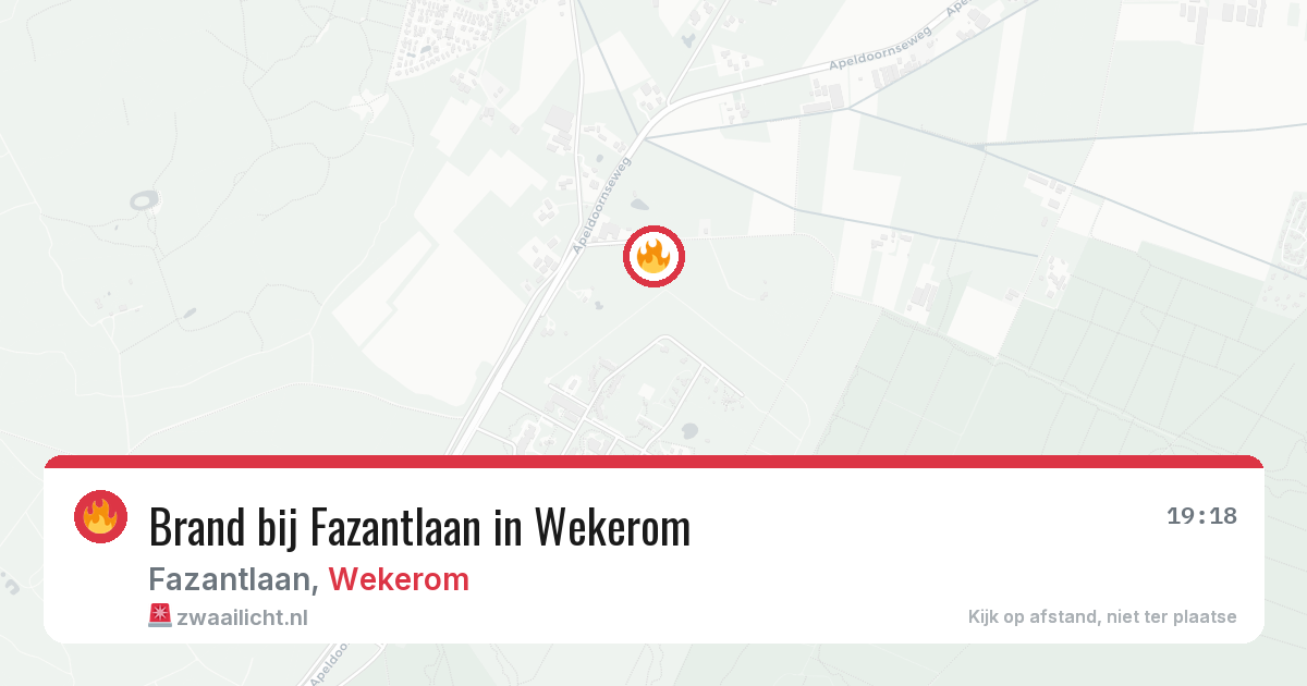 Brand bij Fazantlaan in Wekerom — 3 aug 2026