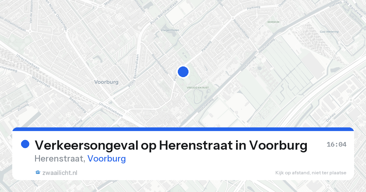 Verkeersongeval op Herenstraat in Voorburg — 18 mrt 2026