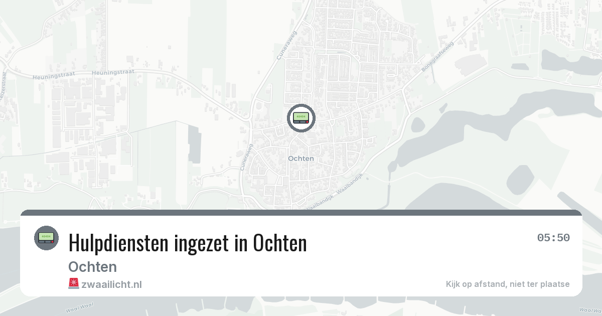 Hulpdiensten ingezet in Ochten — 4 feb 2026 | 🚨 Zwaailicht.nl