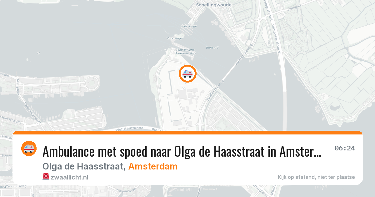 Ambulance met spoed naar Olga de Haasstraat in Amsterdam — 26 apr 2026