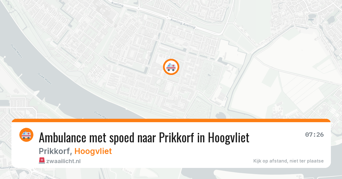 Ambulance met spoed naar Prikkorf in Hoogvliet — 11 aug 2026