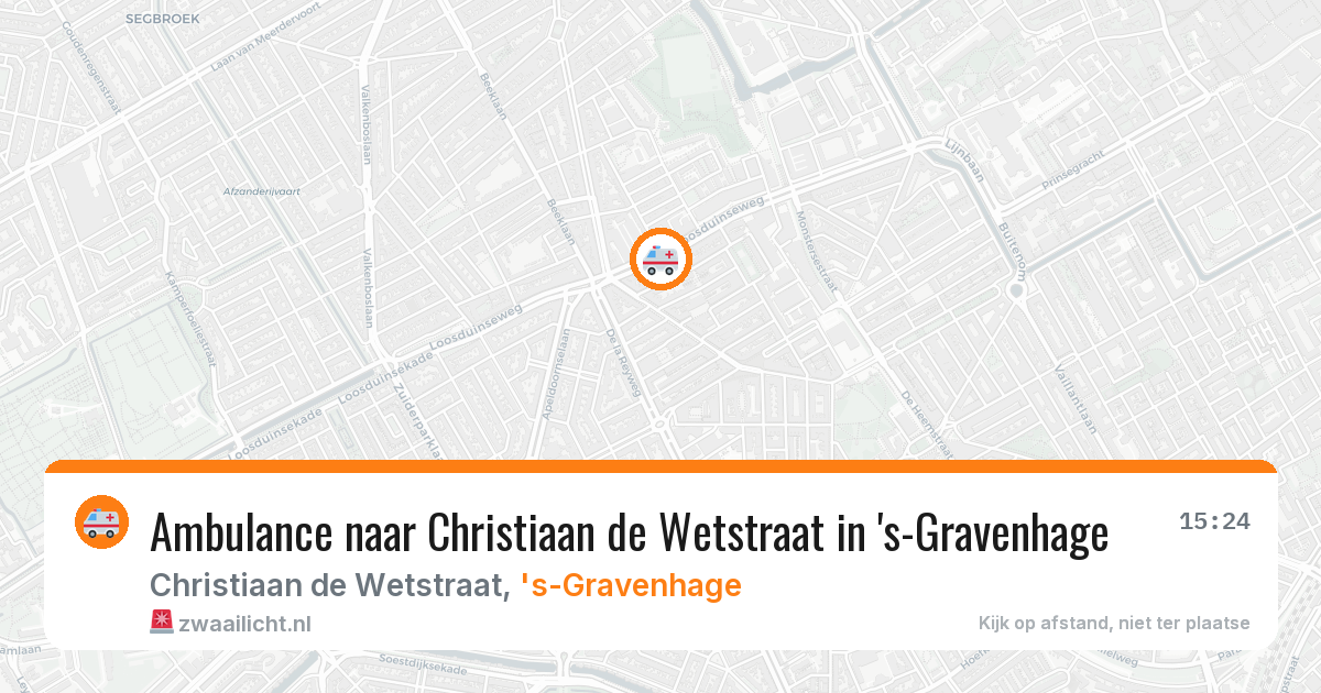 Ambulance naar Christiaan de Wetstraat in 's-Gravenhage — 31 jul 2026