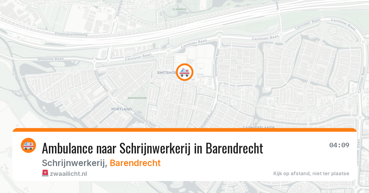 Ambulance naar Schrijnwerkerij in Barendrecht — 9 feb 2026