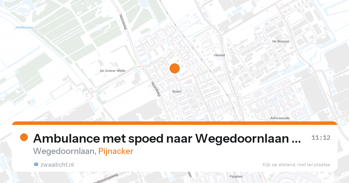 Ambulance met spoed naar Wegedoornlaan in Pijnacker — 24 feb 2026
