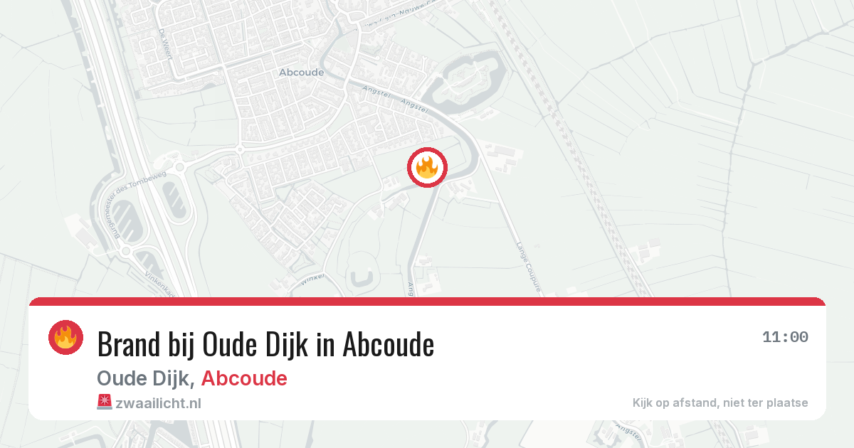 Brand bij Oude Dijk in Abcoude — 6 jul 2026