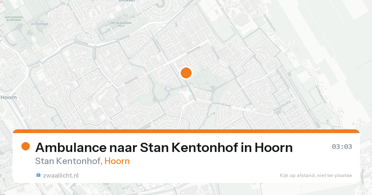 Ambulance naar Stan Kentonhof in Hoorn — 16 aug 2026