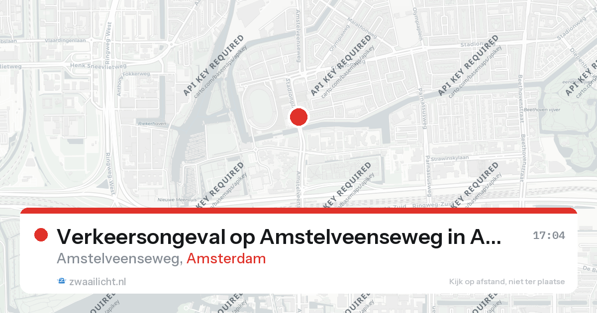 Verkeersongeval op Amstelveenseweg in Amsterdam — 26 aug 2026