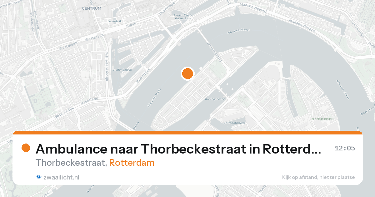 Ambulance naar Thorbeckestraat in Rotterdam — 24 aug 2026