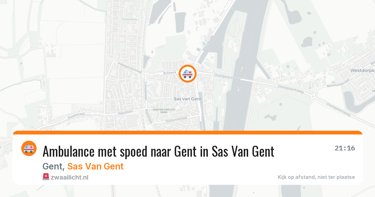 Ambulance met spoed naar Gent in Sas Van Gent — 28 jun 2026