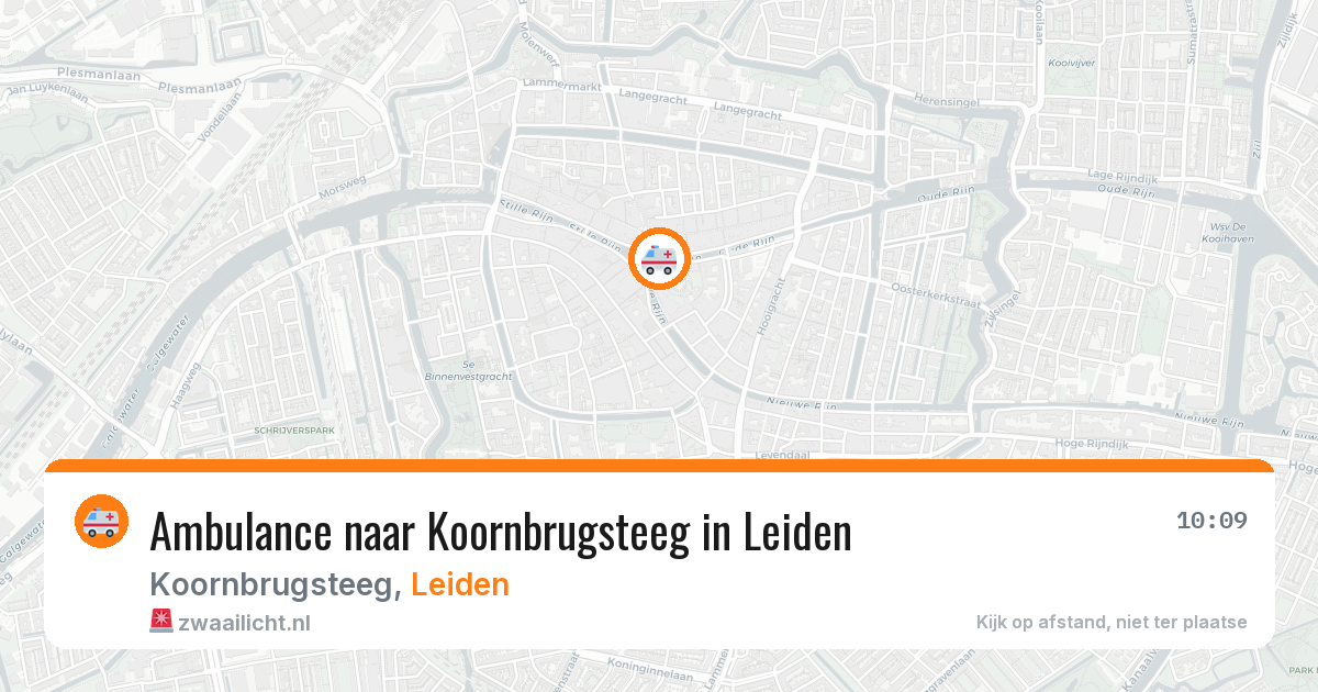 Ambulance naar Koornbrugsteeg in Leiden — 24 mrt 2026