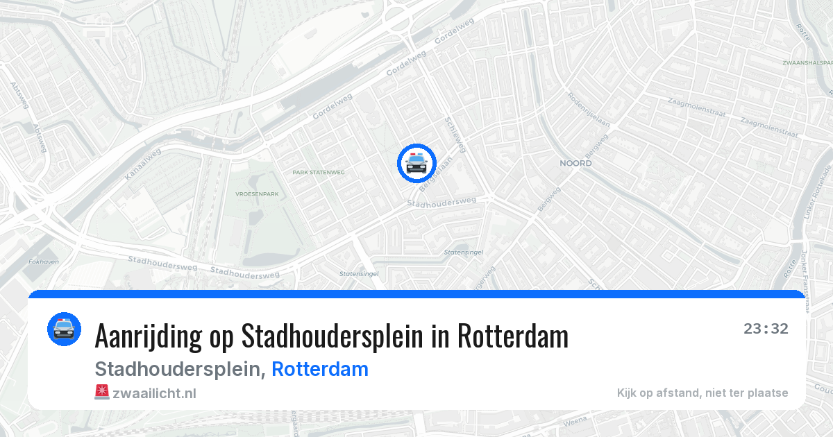 Aanrijding op Stadhoudersplein in Rotterdam — 2 aug 2026