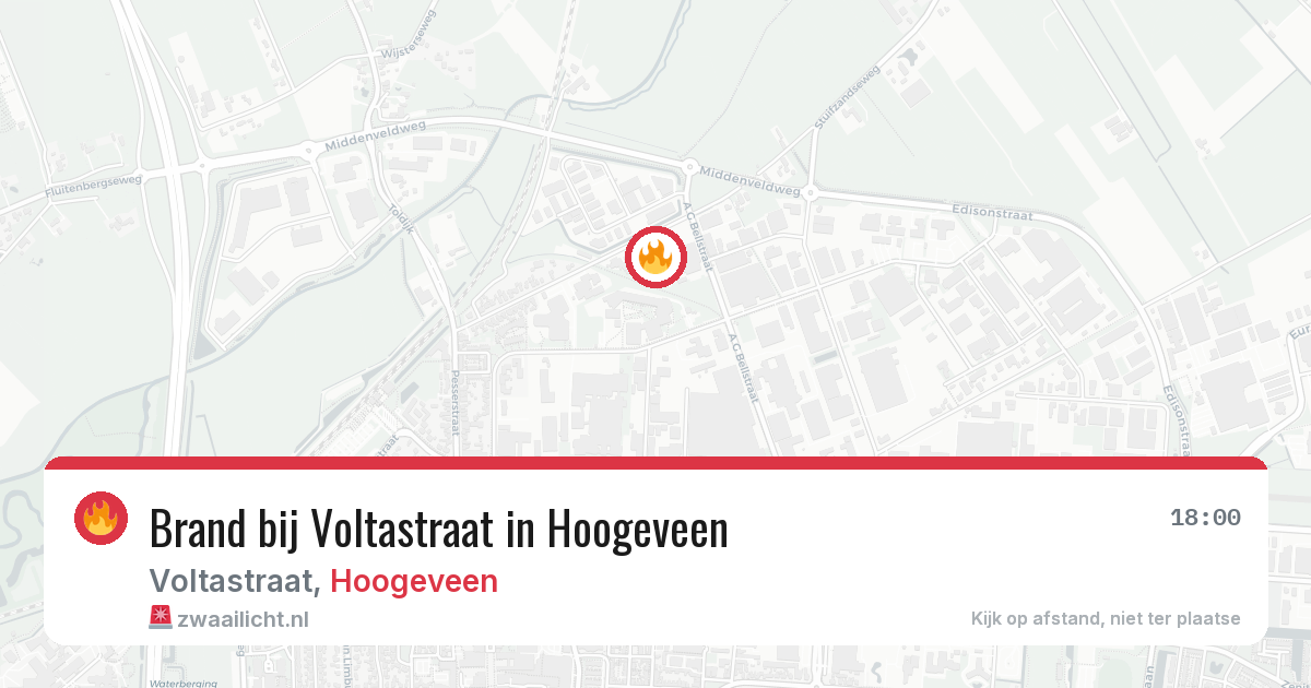Brand bij Voltastraat in Hoogeveen — 3 jul 2026