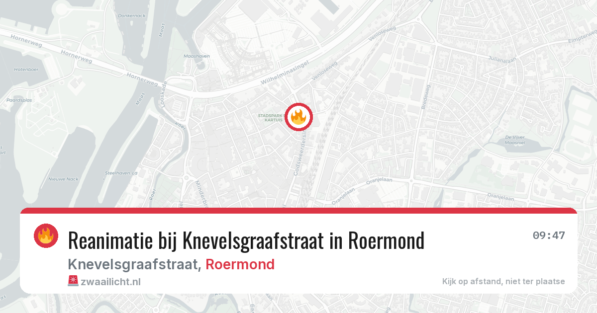 Reanimatie bij Knevelsgraafstraat in Roermond — 21 apr 2026