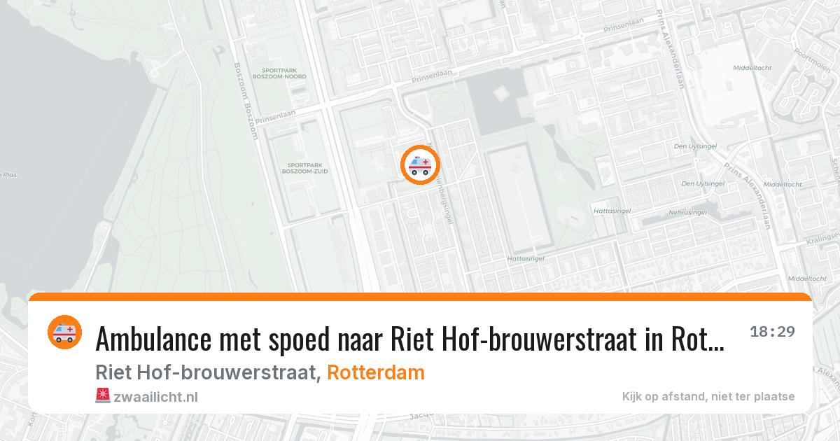 Ambulance met spoed naar Riet Hof-brouwerstraat in Rotterdam — 12 aug 2026