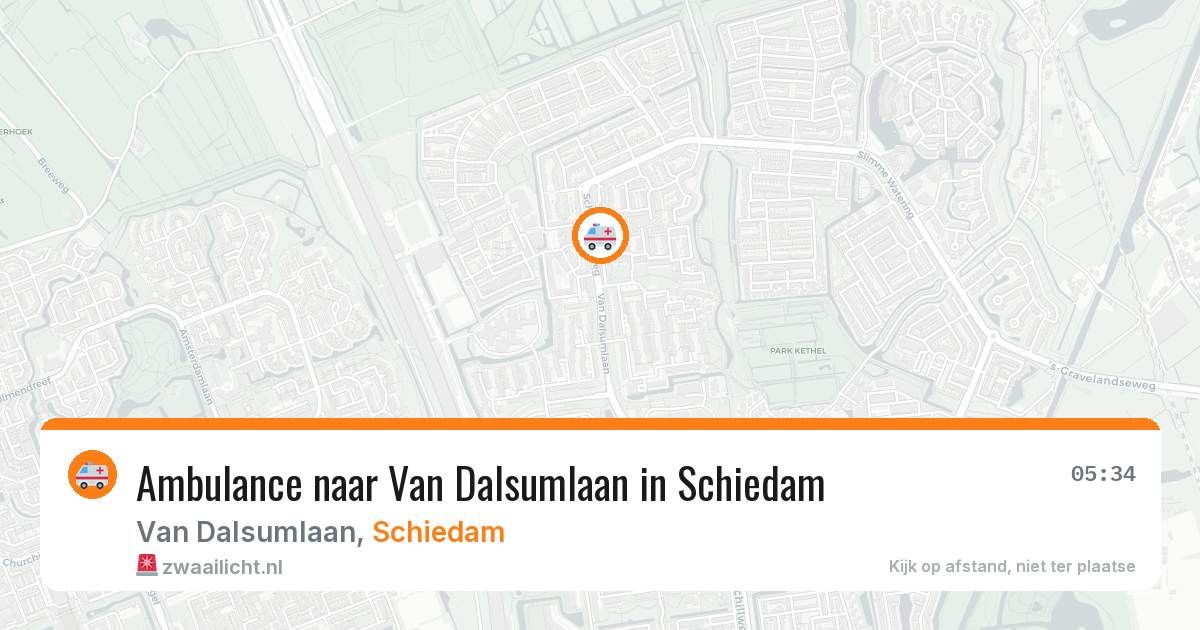 Ambulance naar Van Dalsumlaan in Schiedam — 24 mrt 2026