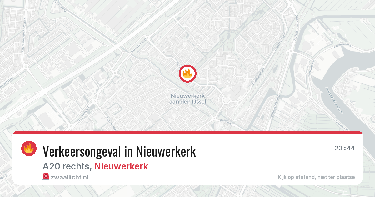 Verkeersongeval in Nieuwerkerk — 20 jun 2026
