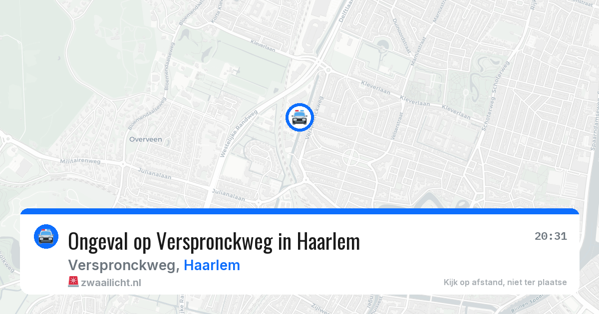 Ongeval op Verspronckweg in Haarlem — 22 jul 2026