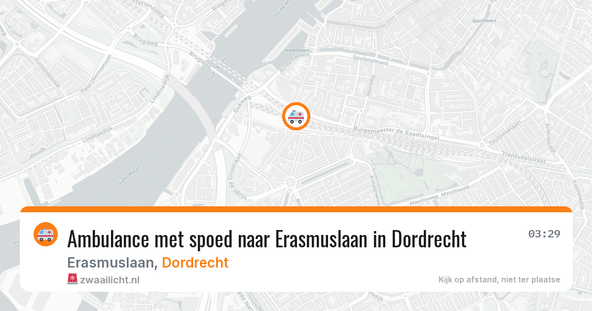Ambulance met spoed naar Erasmuslaan in Dordrecht — 10 apr 2026