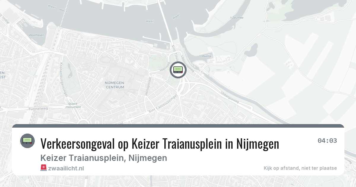 Verkeersongeval op Keizer Traianusplein in Nijmegen — 24 jul 2026