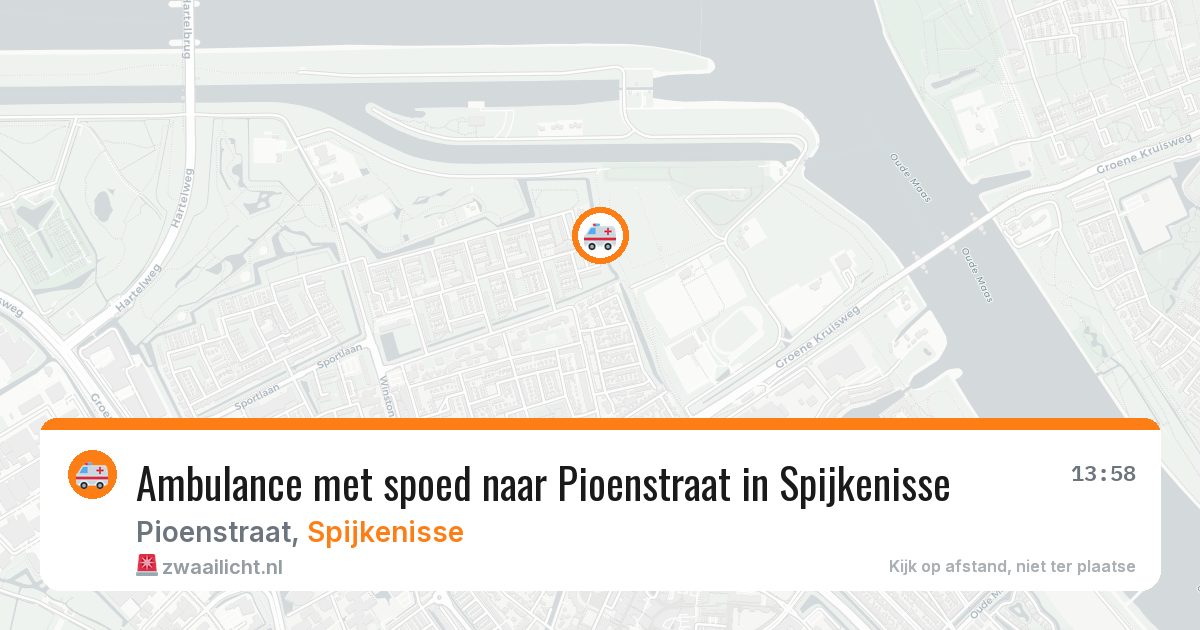 Ambulance met spoed naar Pioenstraat in Spijkenisse — 1 aug 2026