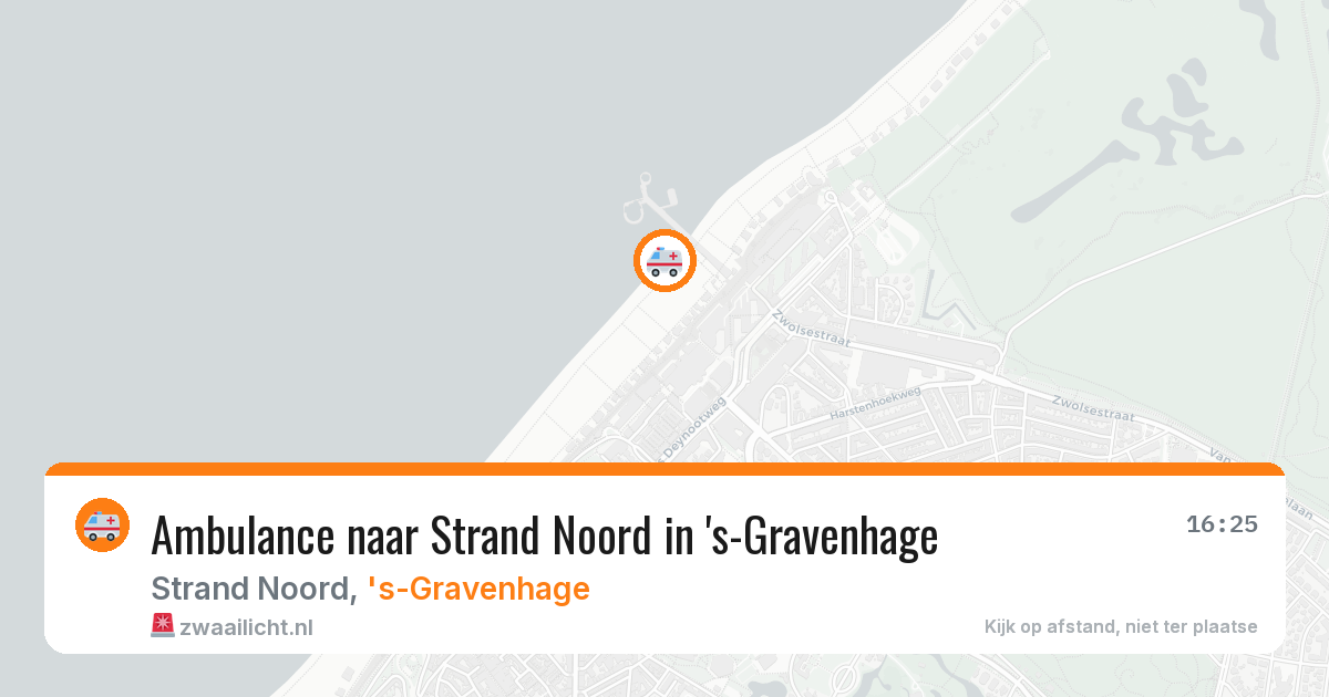 Ambulance naar Strand Noord in 's-Gravenhage — 13 aug 2026