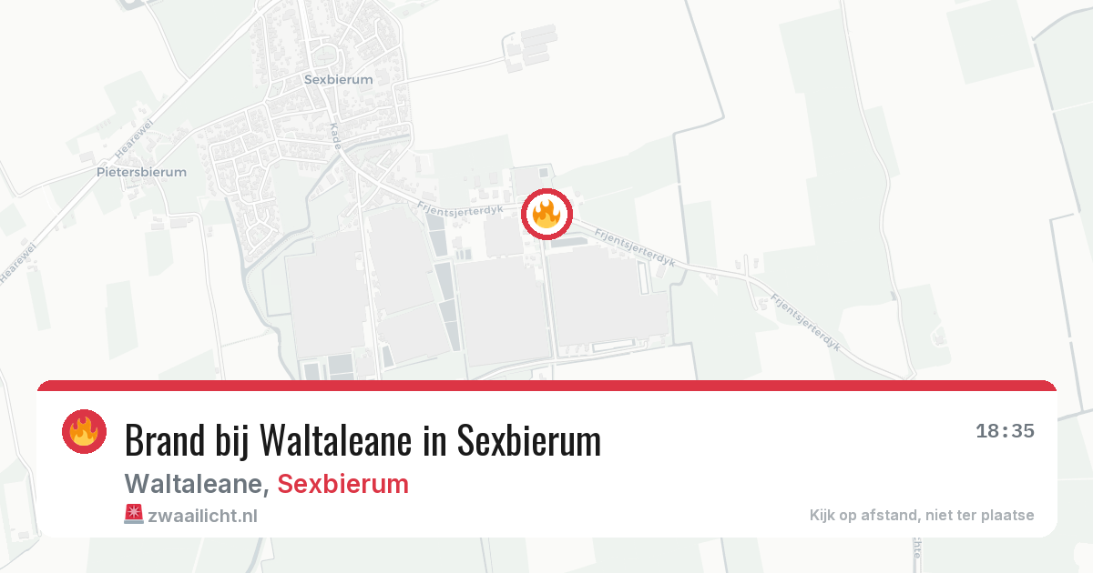Brand bij Waltaleane in Sexbierum — 19 jun 2026