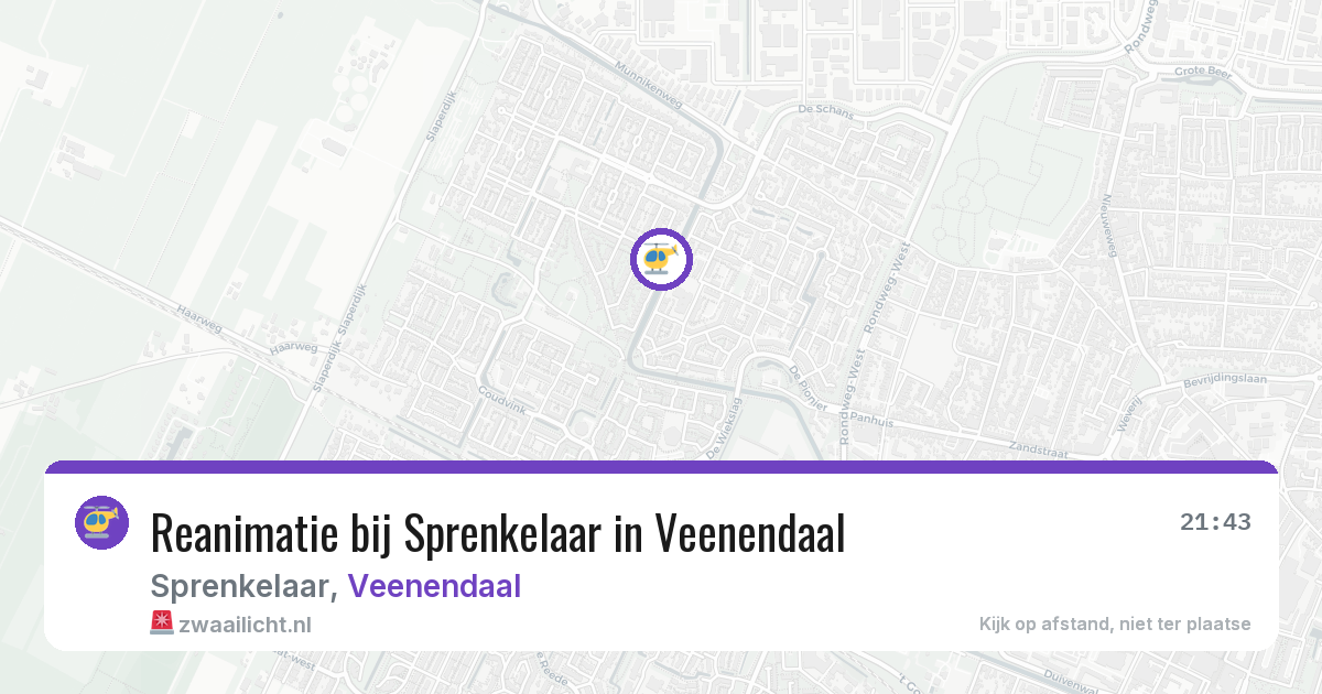 Reanimatie bij Sprenkelaar in Veenendaal — 8 jul 2026