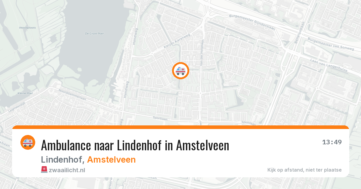 Ambulance naar Lindenhof in Amstelveen — 18 jul 2026