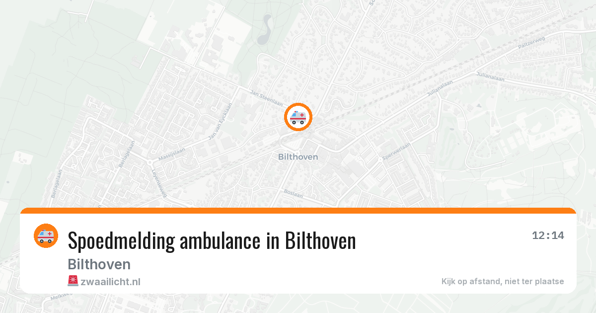 Spoedmelding ambulance in Bilthoven — 14 mei 2026