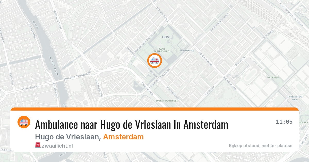 Ambulance naar Hugo de Vrieslaan in Amsterdam — 13 aug 2026